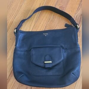 Fossil Black Leather Women's Bag